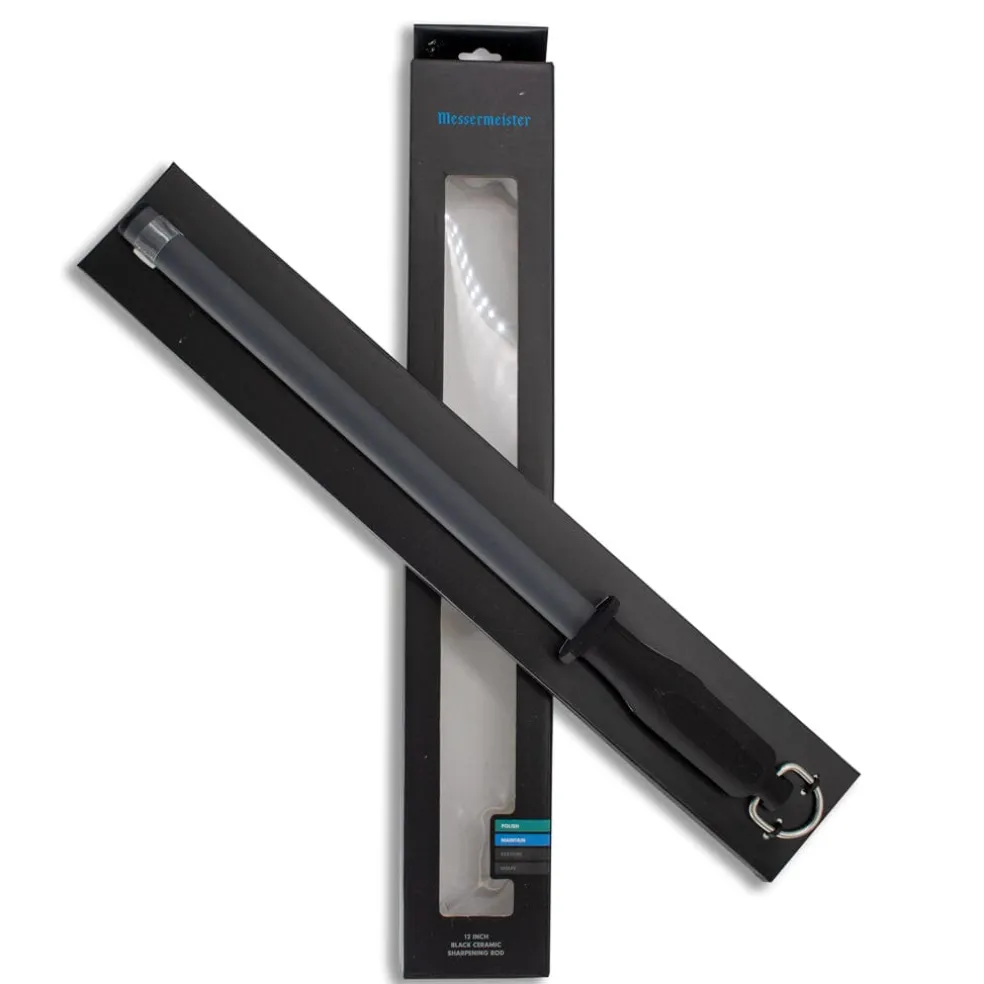 Messermeister - 2200 grit keramische slijpstaaf zwart
