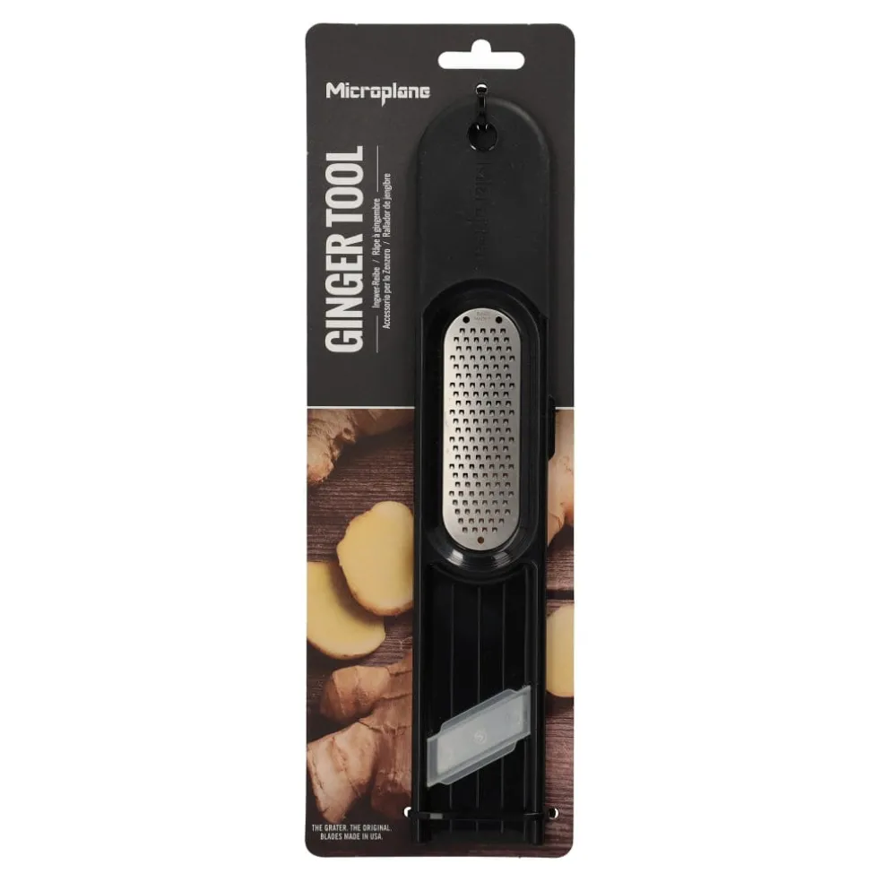 Microplane - 3-in-1 Gember Tool - Zwart
