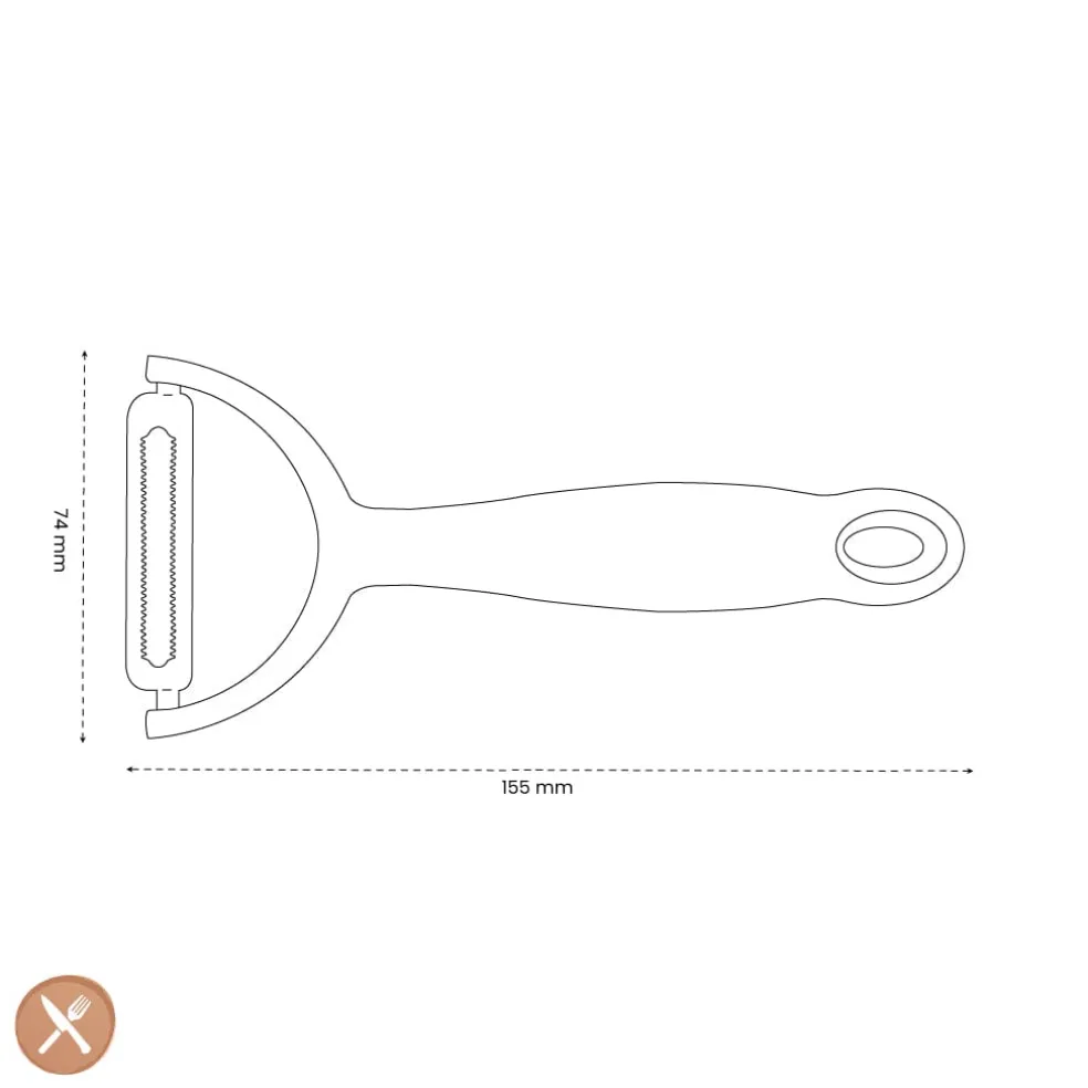Microplane - Professional Dunschiller Y-model Kartel - Zwart