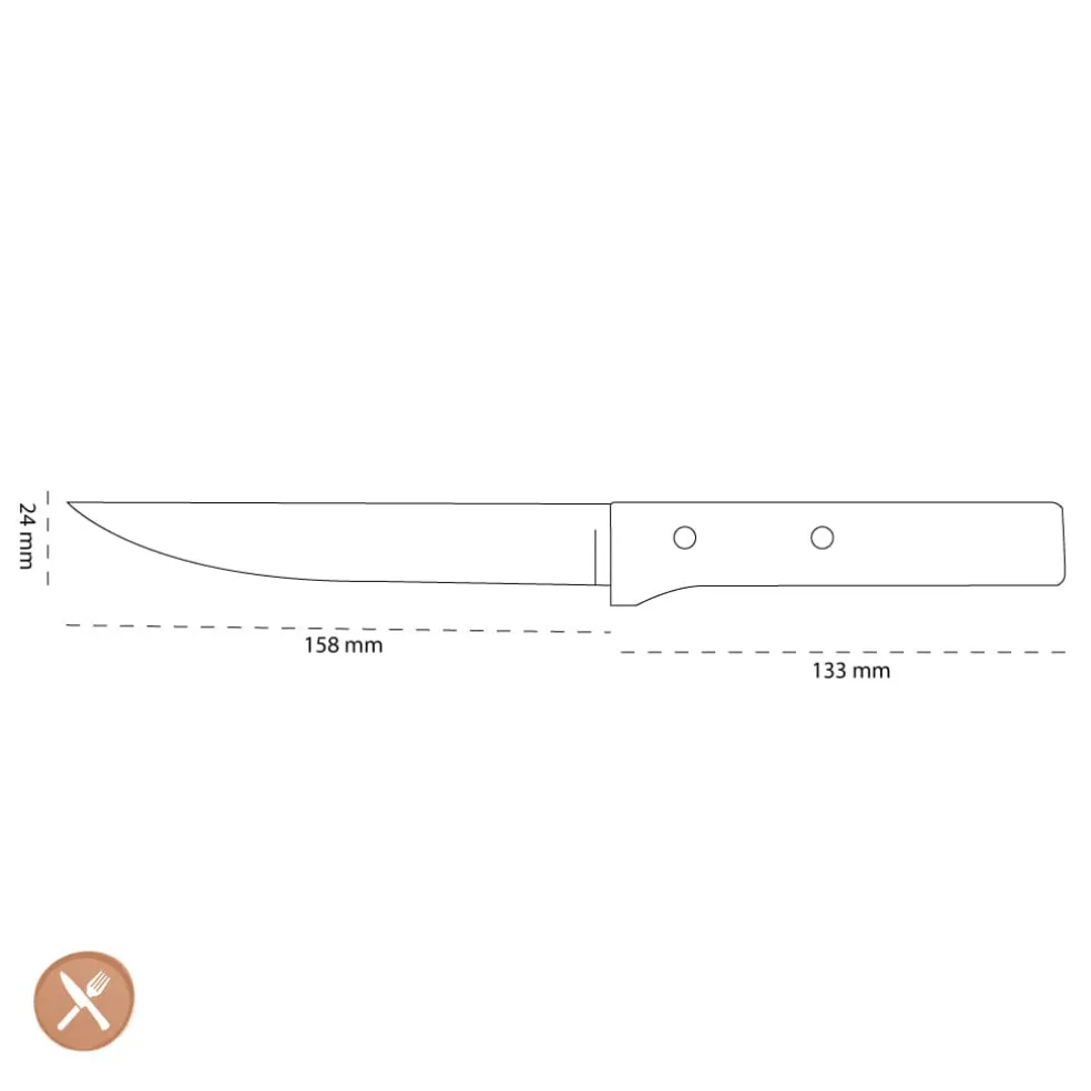 Opinel - Parallèle Vleesmes N°120 rvs/hout 16 cm