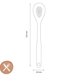 OXO - Lepel met gaatjes siliconen grijs