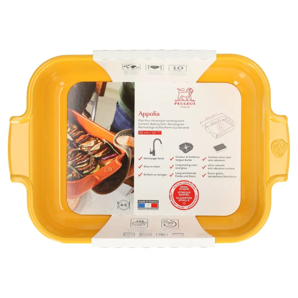 Peugeot - Appolia Ovenschaal Rechthoekig 32 cm Saffraangeel