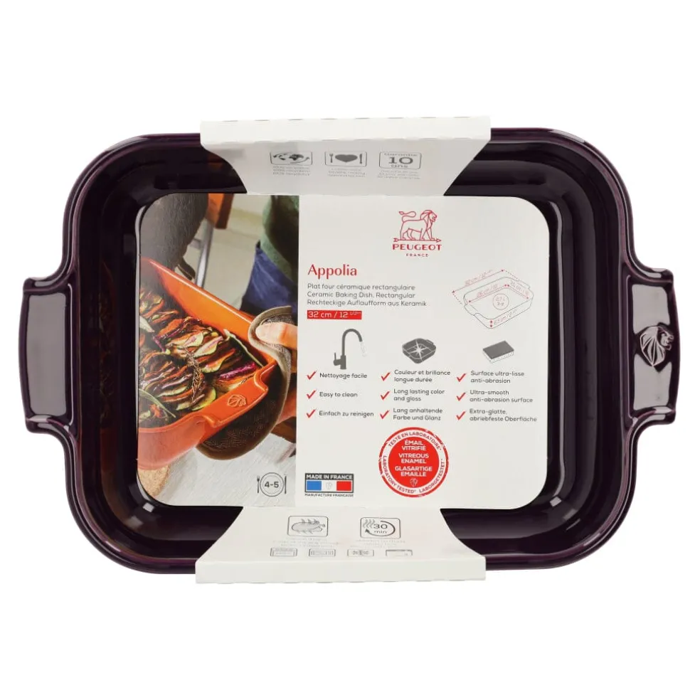 Peugeot - Appolia Ovenschaal Rechthoekig 32 cm Aubergine