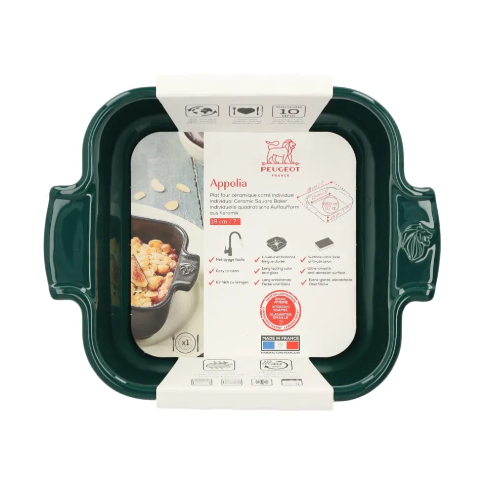 Peugeot - Appolia Ovenschaal Vierkant 18 cm Bosgroen