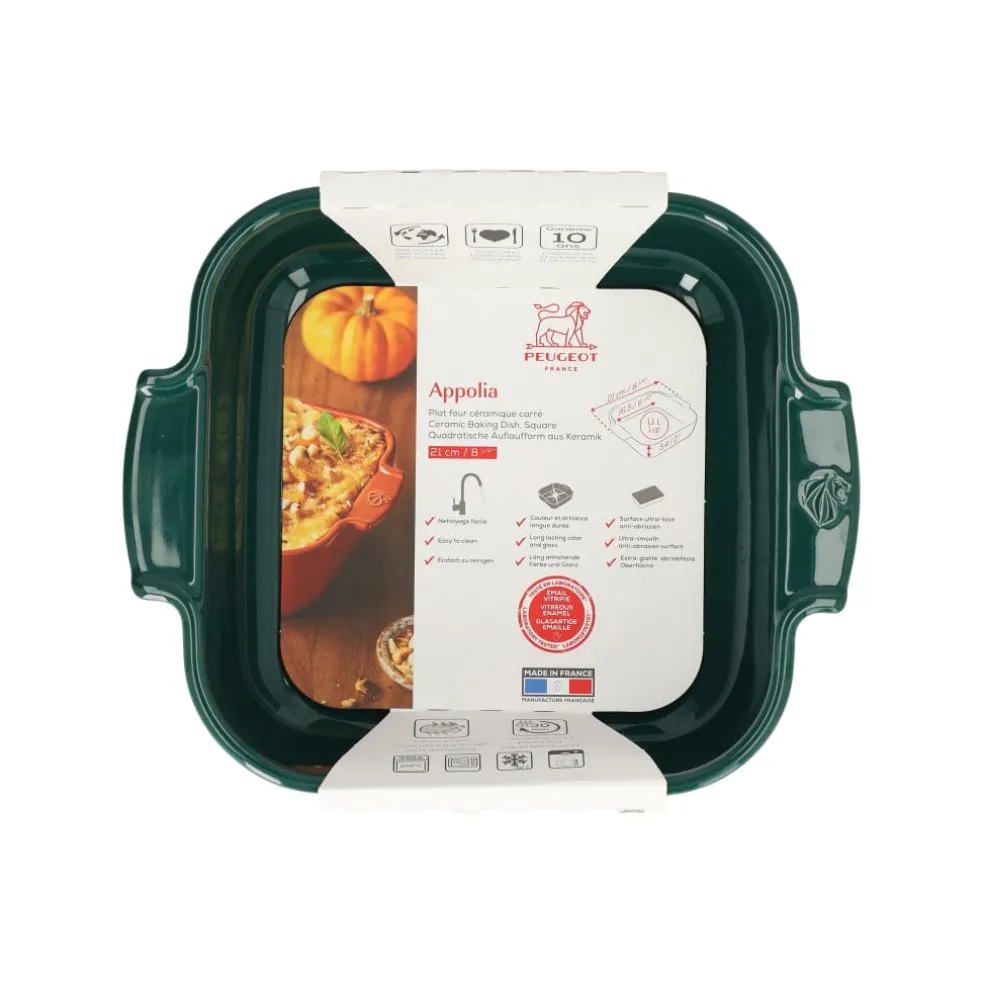 Peugeot - Appolia Ovenschaal Vierkant 21 cm Bosgroen