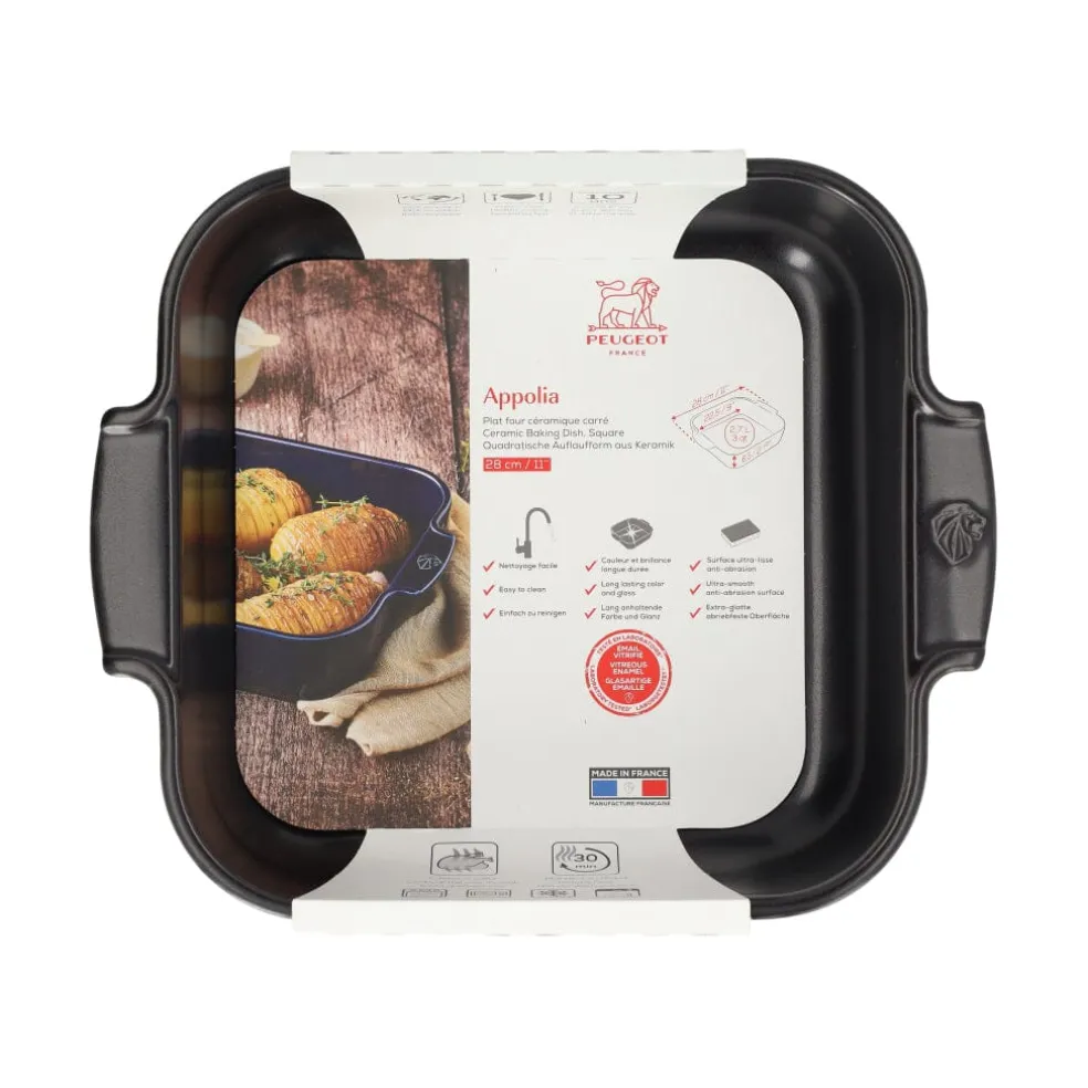 Peugeot - Appolia Ovenschaal Vierkant 28 cm Leisteen