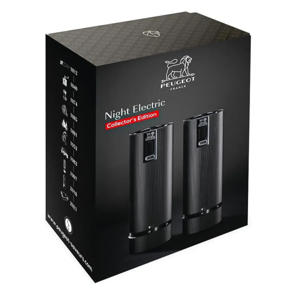 Peugeot - Giftbox Duo Line Elektrische Peper- en Zoutmolen set 15 cm zwart