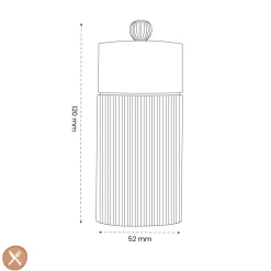 Peugeot - Line Peper- en Zoutmolen set 12 cm Carbon en Aluminium