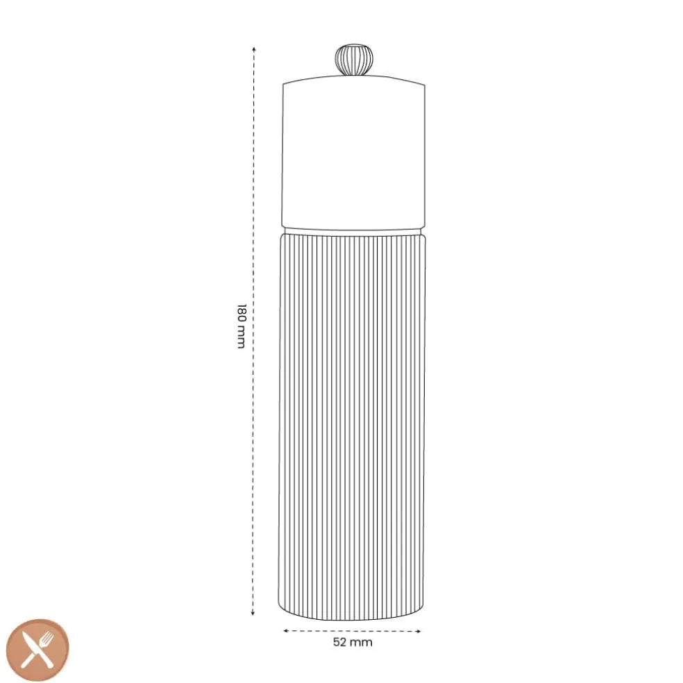 Peugeot - Line Peper- en Zoutmolen set 18 cm Carbon en Aluminium