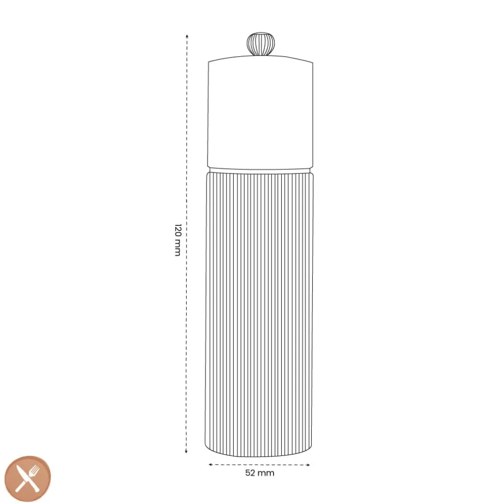 Peugeot - Line Pepermolen aluminium naturel 12cm