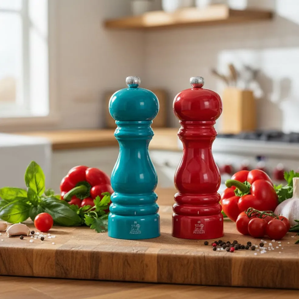Peugeot - Paris Peper- en Zoutmolen set 18 cm Pacific Blauw en Passion Rood