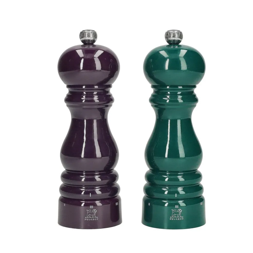 Peugeot - Paris Peper- en Zoutmolen set 18 cm Aubergine en Forest Groen