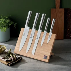 Richardson Sheffield - Visage 5-Delige Messenset met Magnetische Messenhouder - Bamboe