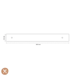 Satake - Messen Magneetstrip 35 cm - Eikenhout