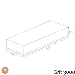 Satake - Splash & Go Slijpsteen 3000 Grit met glazen bodem
