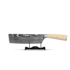 Shinrai Knives - Akari Damascus Print 6-delige Messenset + Messenblok Cito Enkelzijdig