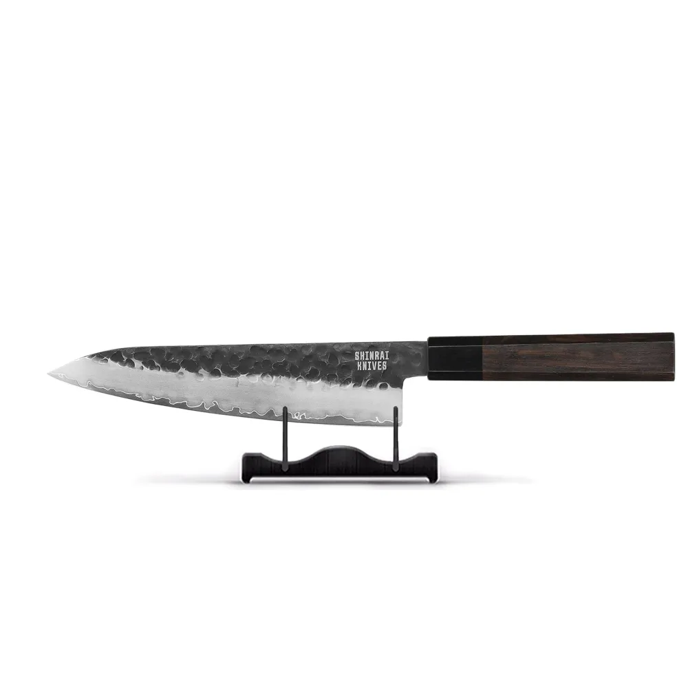 Shinrai Knives - Blackout Edition Damascus Koksmes 20 cm