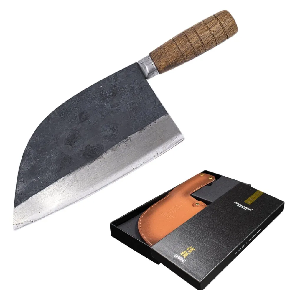 Shinrai Knives - 3 Bruine messen + Snijplank