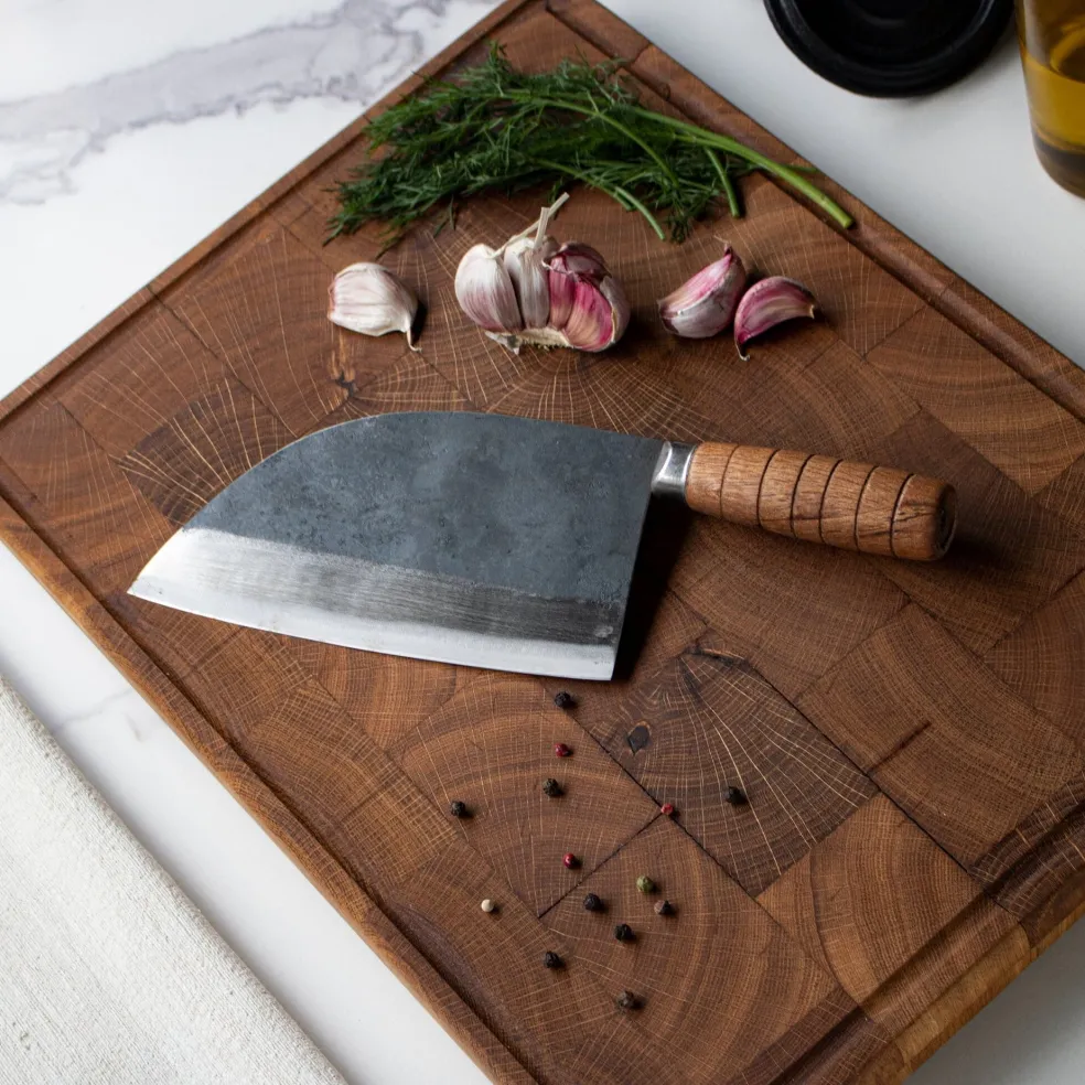 Shinrai Knives - 3 Bruine messen + Snijplank