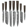 Shinrai Knives - Damascus Print 7-delige Messenset
