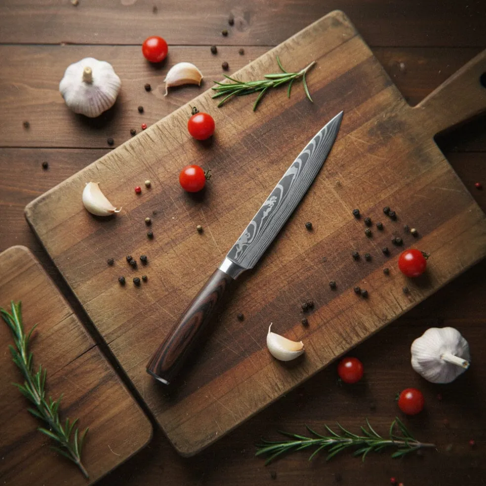 Shinrai Knives - Damascus Print 7-delige Messenset