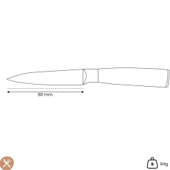 Shinrai Knives - Damascus Print Onyx Schilmes 8 cm