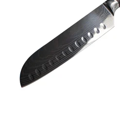 Shinrai Knives - Damascus Print Santoku 18 cm