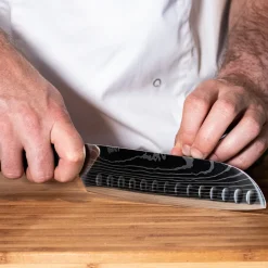 Shinrai Knives - Damascus Print Santoku 18 cm