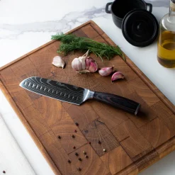 Shinrai Knives - Damascus Print Santoku 18 cm