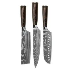Shinrai Knives - Damascus Print 3-delige Messenset