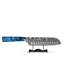 Shinrai Knives - Damascus Print Epoxy Sapphire - 6-delige Messenset