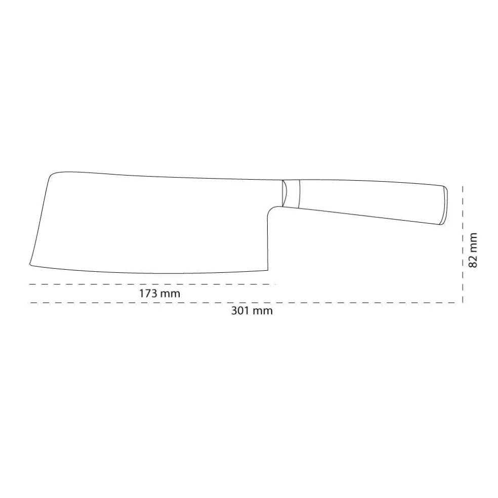 Shinrai Knives - Damascus Print Chinees Koksmes 18 cm