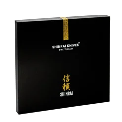 Shinrai Knives - Damascus Print 5-delig + Magnetisch Messenblok Enkelzijdig