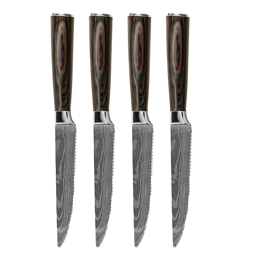 Shinrai Knives - Damascus Print 15-delige Messenset - Master collection XXL set + Blok