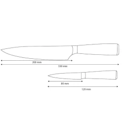Shinrai Knives - Damascus Print Epoxy Onyx 2-delige Messenset - Koksmes + Schilmes