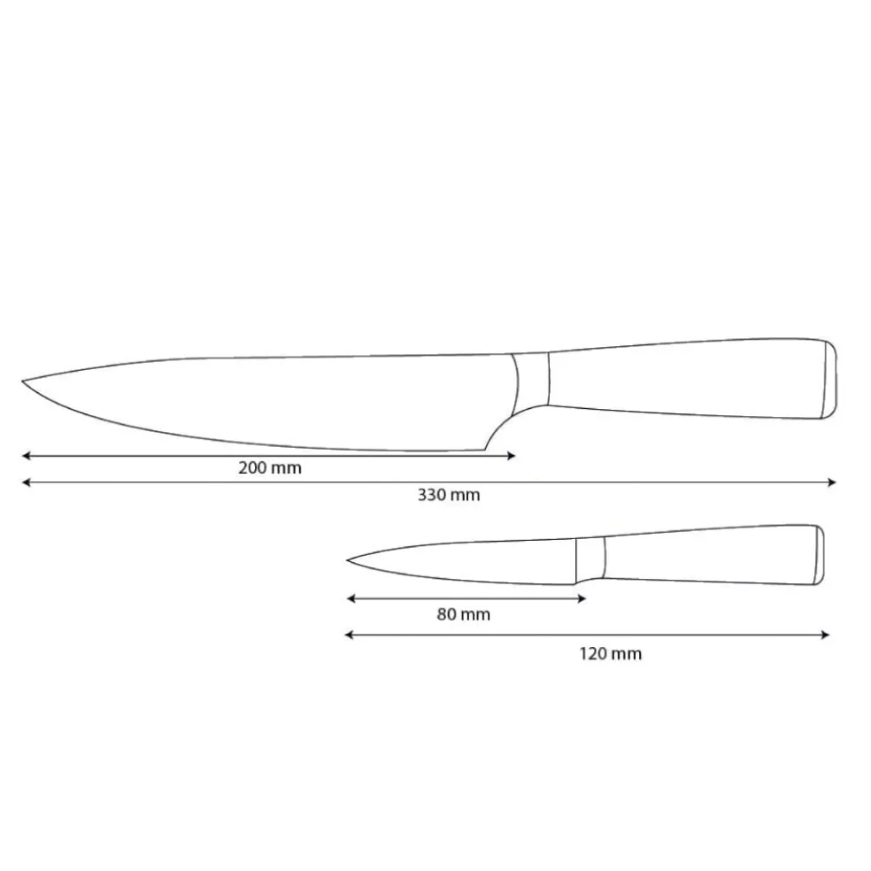 Shinrai Knives - Damascus Print Epoxy Sapphire 2-delige Messenset - Koksmes + Schilmes