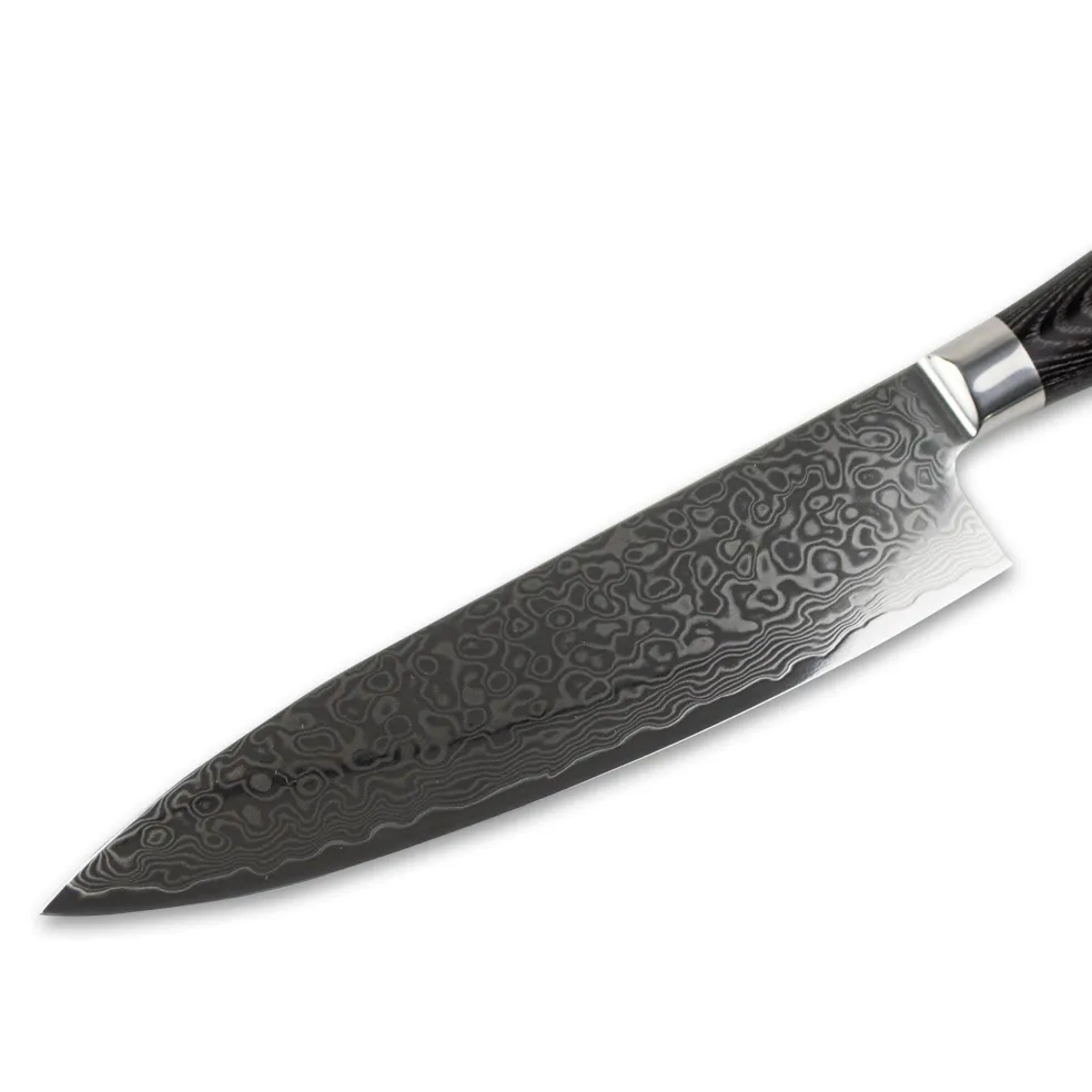 Shinrai Knives - Damast Pakka Wood Koksmes 20 cm