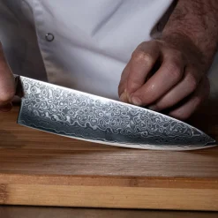 Shinrai Knives - Damast Pakka Wood Koksmes 20 cm