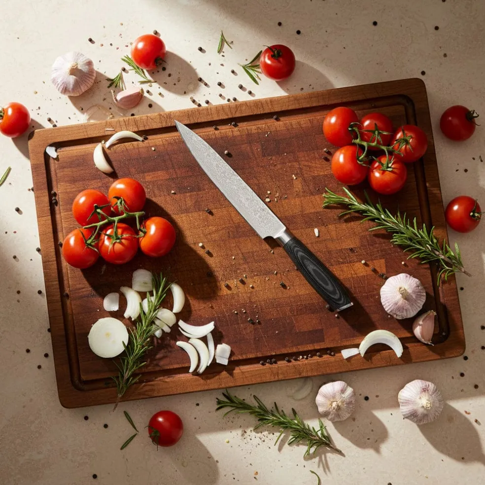 Shinrai Knives - Damast Pakka Wood 6-delige Messenset