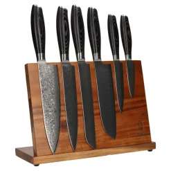Shinrai Knives - Damast Pakka Wood 6-delige Messenset