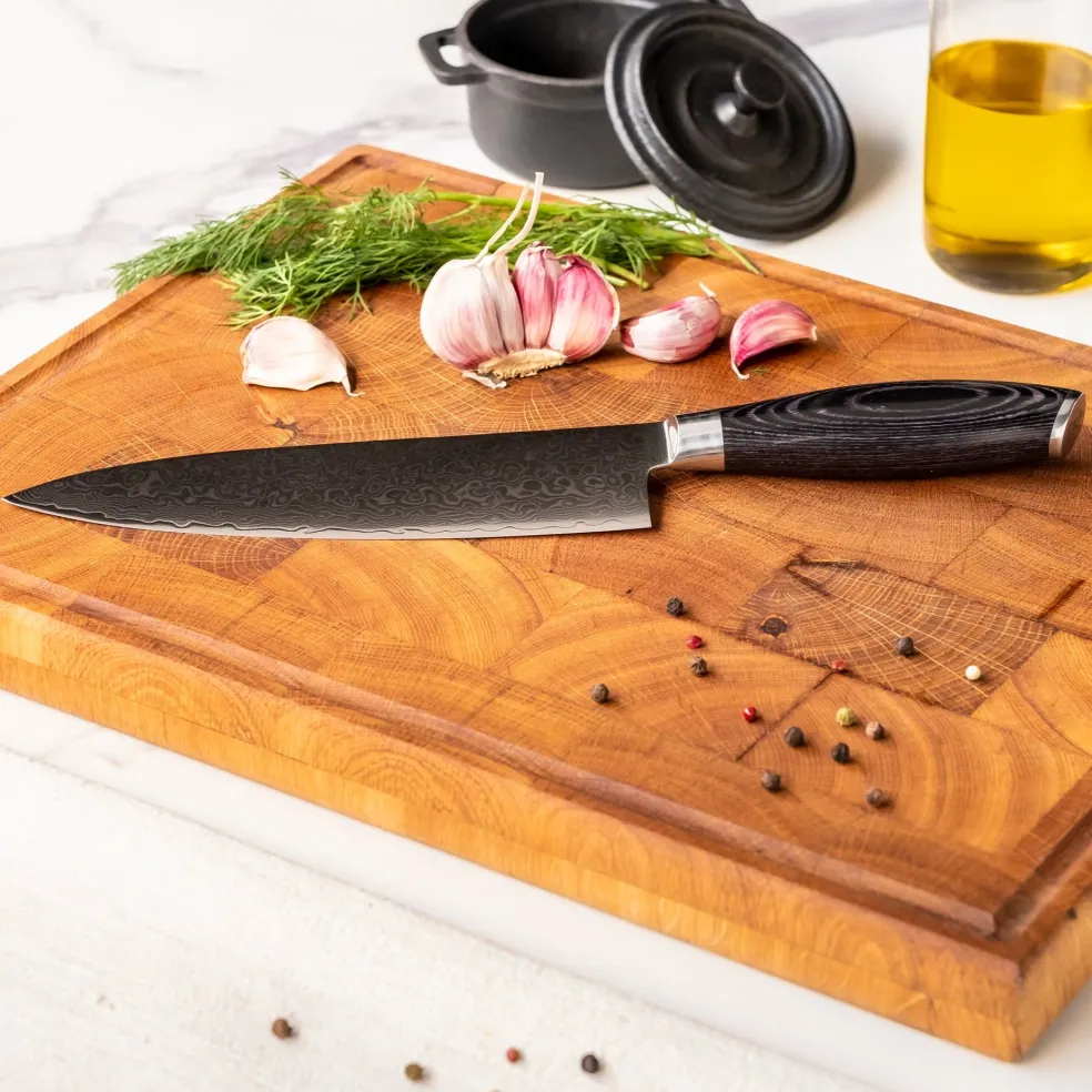 Shinrai Knives - Damast Pakka Wood 3-Delige Messenset