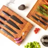 Shinrai Knives - Damast Pakka Wood 6-delige Messenset + Messenblok Robur