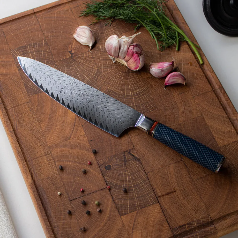 Shinrai Knives - Dragonfire Micarta Jewels Koksmes 20 cm - Special Edition