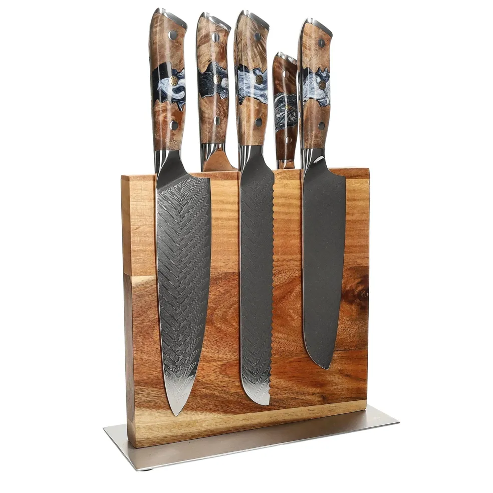 Shinrai Knives - Eclipse 6-delige Messenset + Messenblok Cito dubbelzijdig