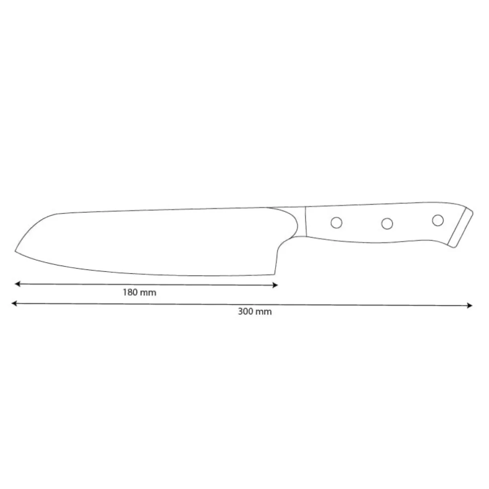 Shinrai Knives - Eclipse Series Damascus Santokumes 18 cm