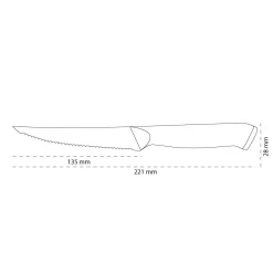 Shinrai Knives - Eclipse Series Damascus Steakmes 13 cm