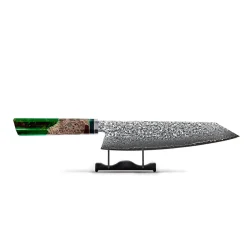 Shinrai Knives - Emerald Octagon Damascus Kiritsuke 23 cm - Special Edition