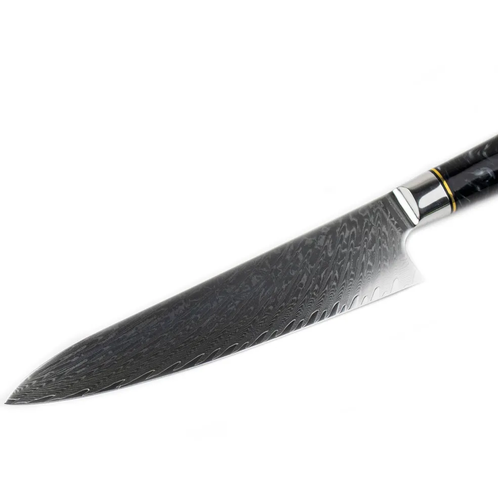 Shinrai Knives - Epoxy Onyx Damascus Koksmes 20 cm