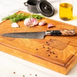 Shinrai Knives - Epoxy Onyx 6-delige Messenset + Messenblok Stans