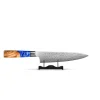 Shinrai Knives - Epoxy Sapphire 2-delige Damascus Messenset - Koksmes + Santoku mes